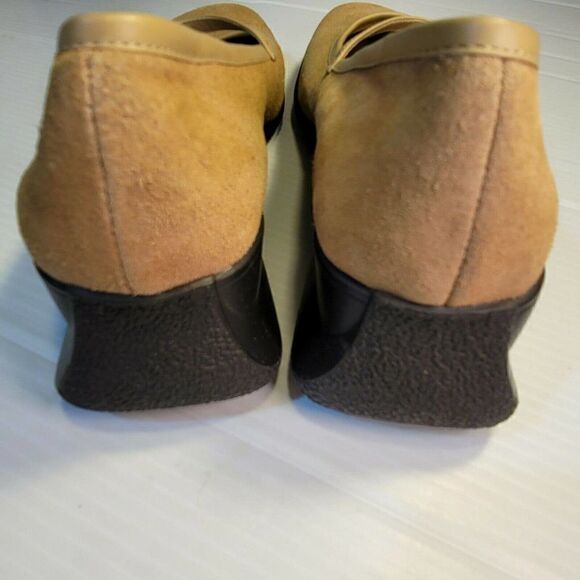Sam & Libby size 9M Tan Suede Leather Sport Shoe Scamper Chunky Heel As … - Picture 8 of 12